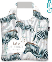 Ecozz Draagtas opvouwbaar met rits The Zebra Michelle Dujardin