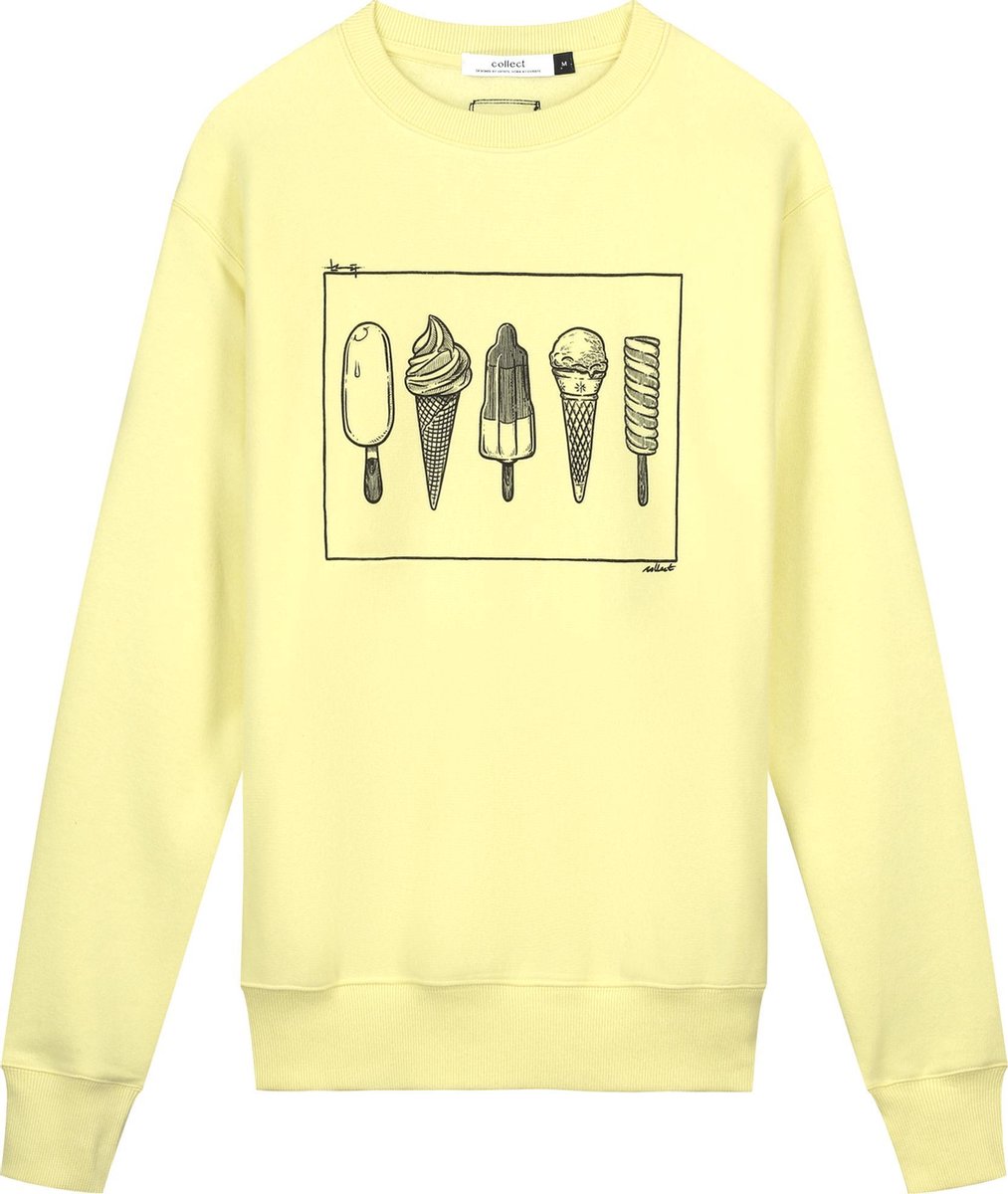 Collect The Label - Hippe Trui - IJsjes Sweater - Geel - Unisex - S