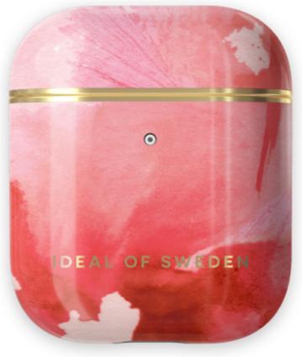 iDeal of Sweden AirPods Case Print voor 1st & 2nd Generation Coral Blush Marble