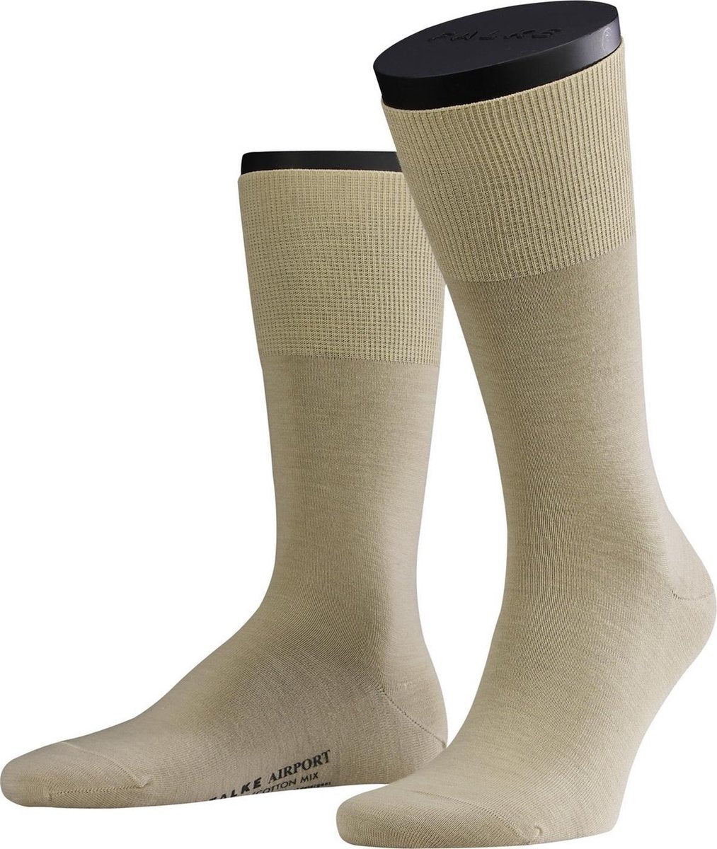 FALKE Airport Heren Sokken - Sand - Maat 45-46