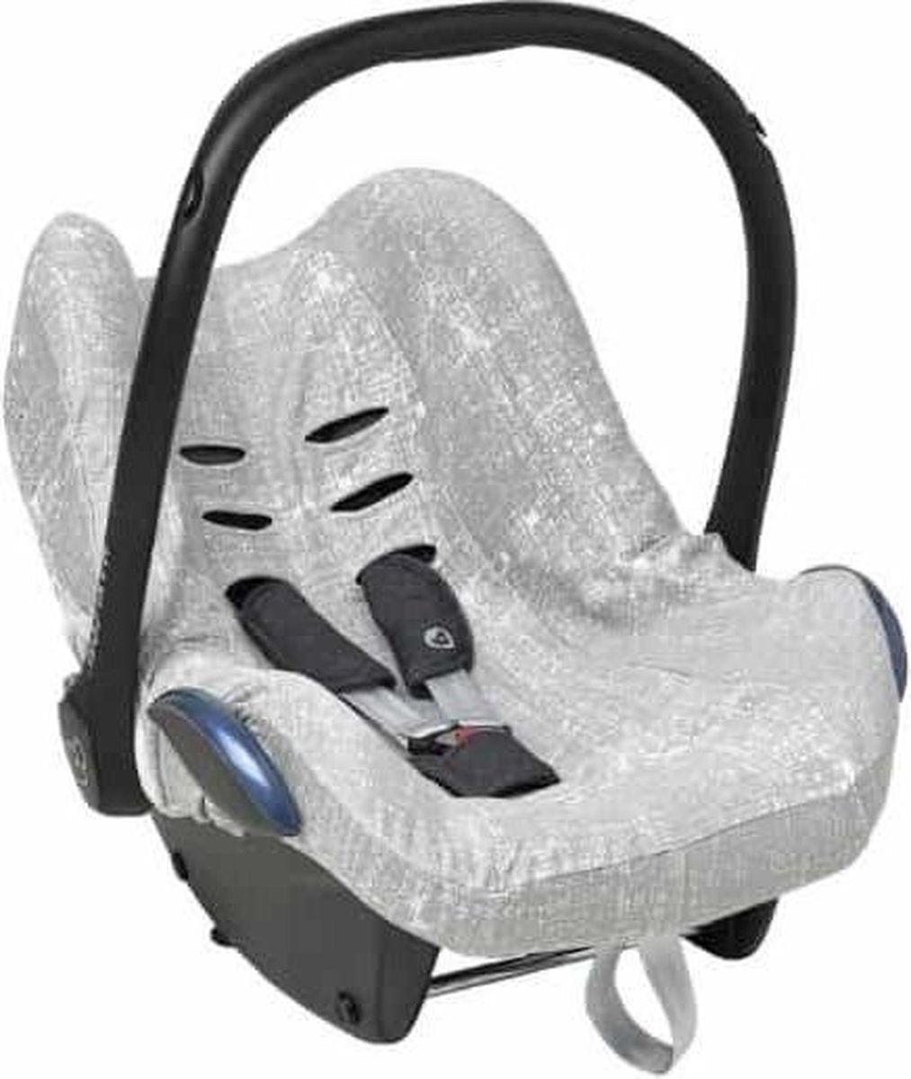 Meyco autostoelhoes groep 0 - Fine lines lichtgrijs