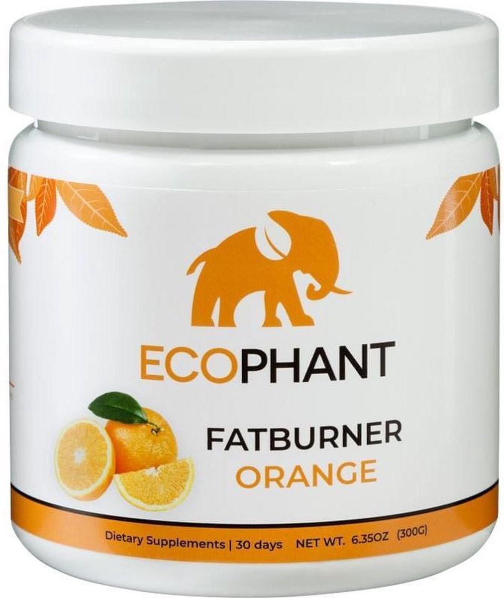 Ecophant Fatburner Stimuleert vetverbranding en remt het hongergevoel -100% Verantwoord Afvallen - 300 g Orange