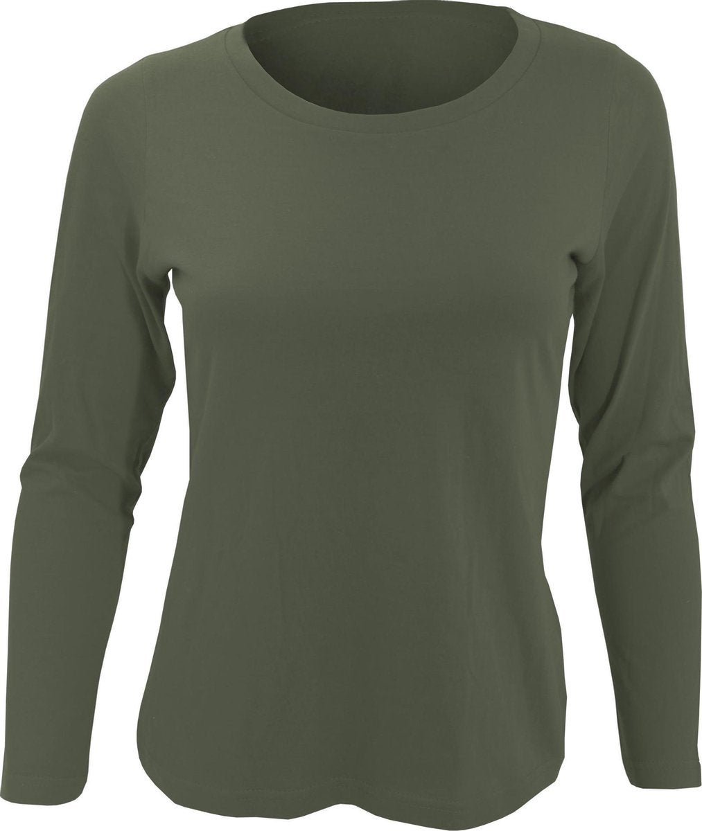 SOLS Dames/dames Majestic T-Shirt met lange mouwen (Khaki)