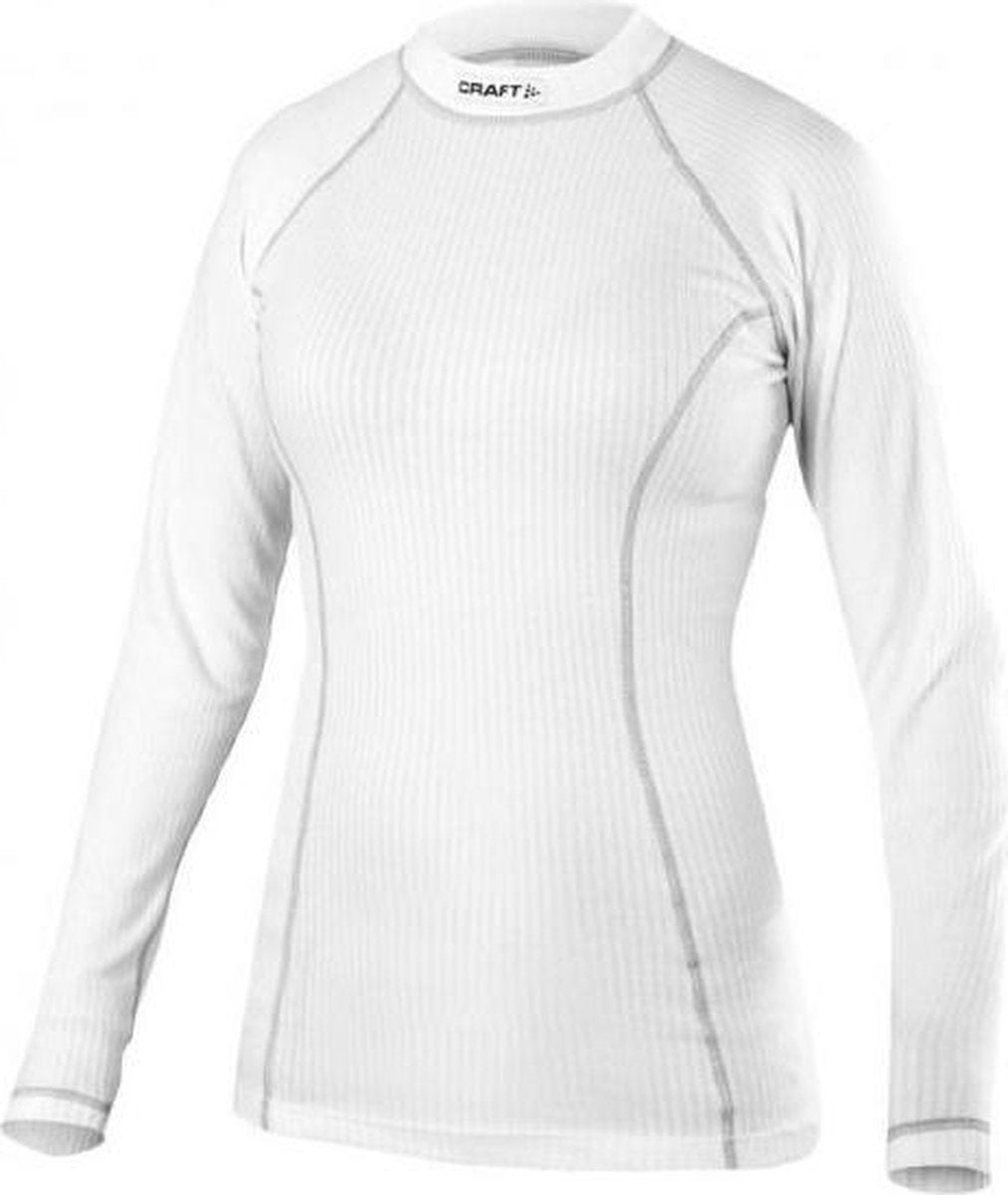 Craft Active Crewneck Longsleeve Women - Sportshirt -  Dames - Maat XL - Wit;Grijs
