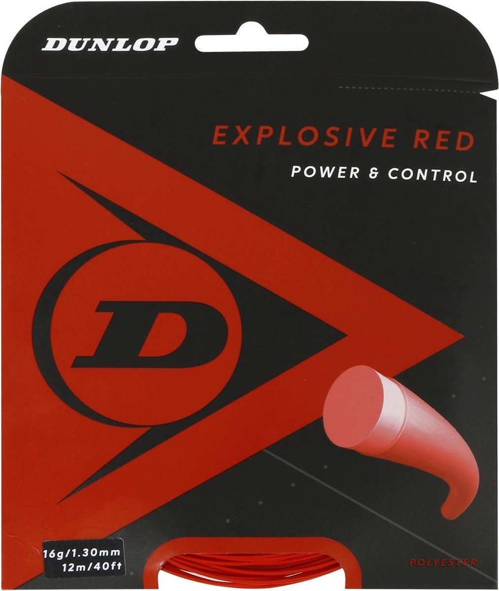explosive red tennis snaar dunlop 12 meter rood 1.30 mm