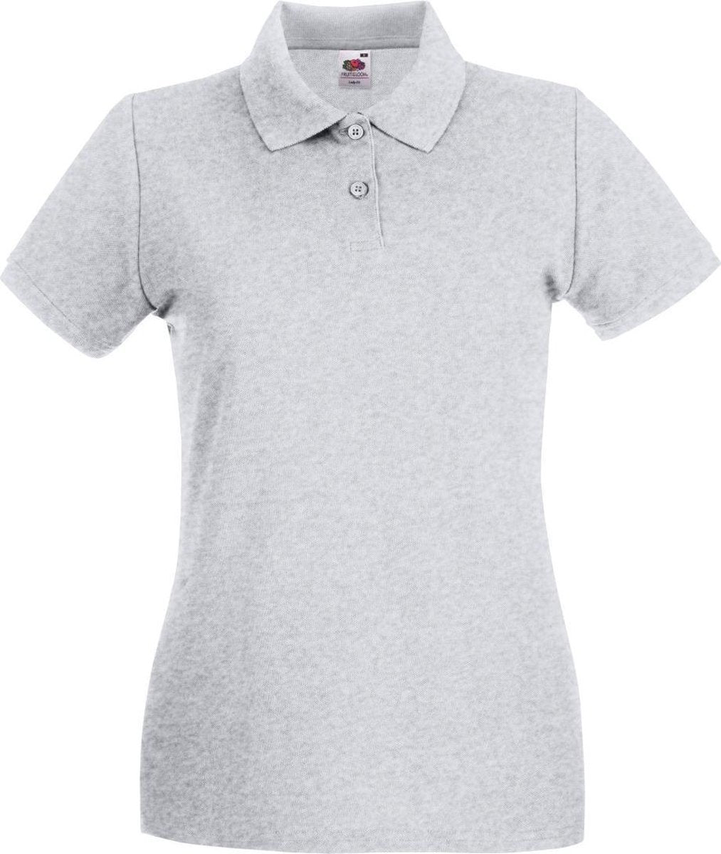Fruit Of The Loom Vrouwen Dames-Fit Premium Poloshirt Met Korte Mouwen (Heater Grijs)