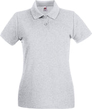 Fruit Of The Loom Vrouwen Dames-Fit Premium Poloshirt Met Korte Mouwen (Heater Grijs)
