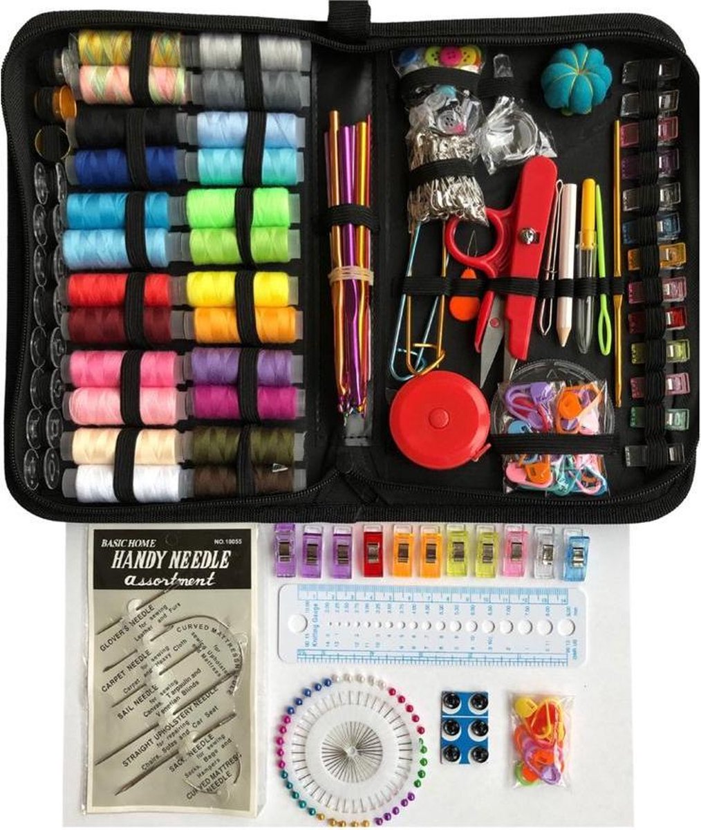 Meest Luxe Complete Naaiset 302-delig Naaigarnituur - Naaidoos - Naaigaren - Naaien - Naaikit - Naaikoffer - Naaibox - Kit