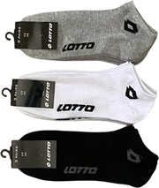 6+6+6  paar LOTTO Sneakersokken. Wit-Zwart-Grijs  Maat 39-42  Unisex BULK VOORDEEL !!