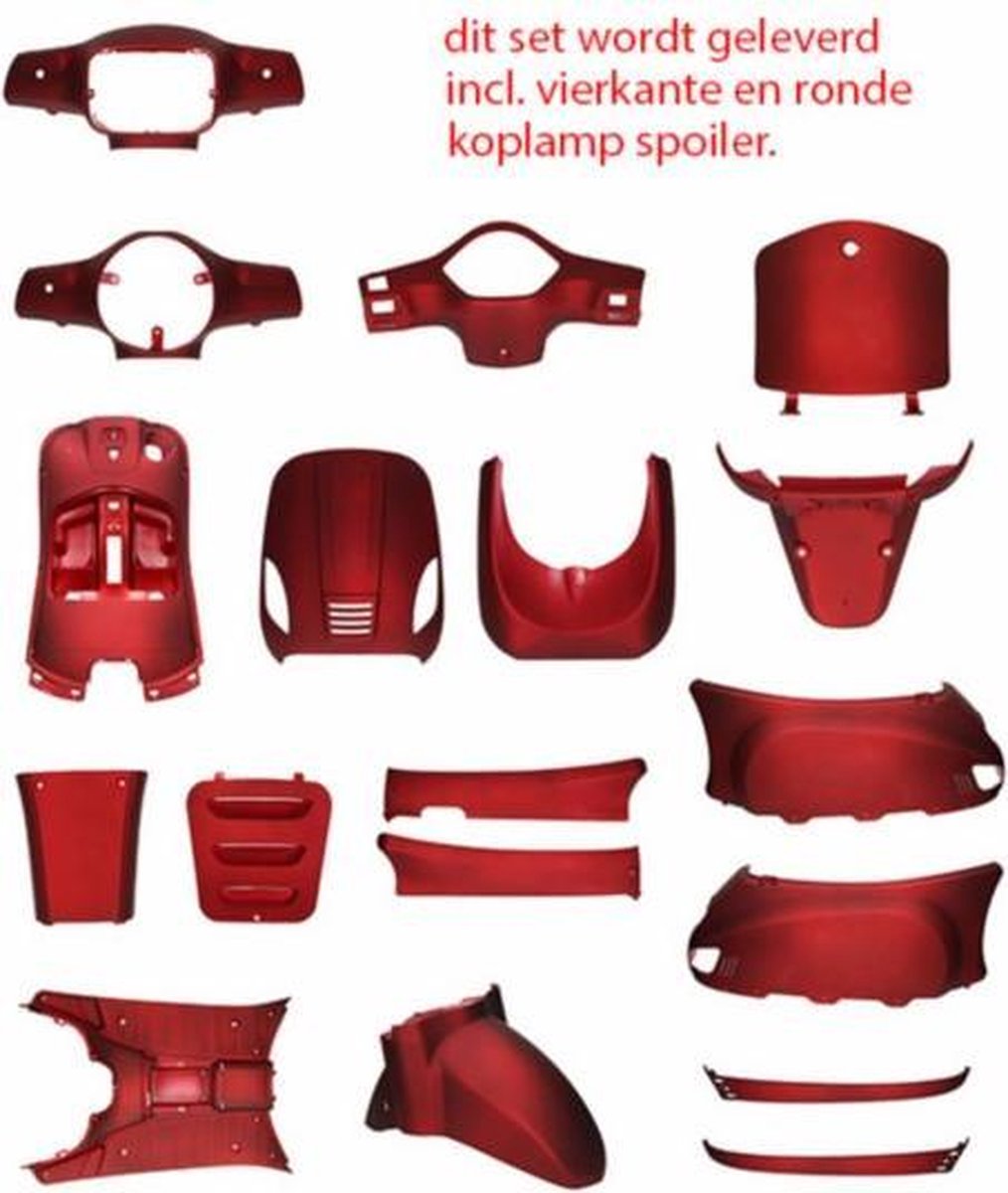 Benzhou Kappenset China LX mat rood Riva Napoli Roma 17-delig