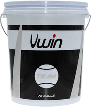 Uwin Tennisballen Team Rubber/vilt Geel 72 Stuks