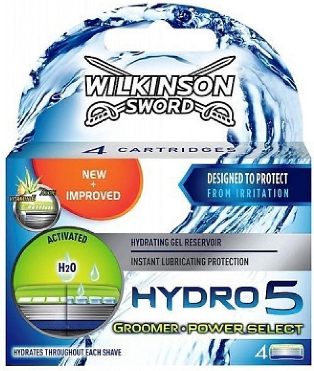 Wilkinson Hydro 5 Scheermesjes - Groomer Power Select 4 Stuks