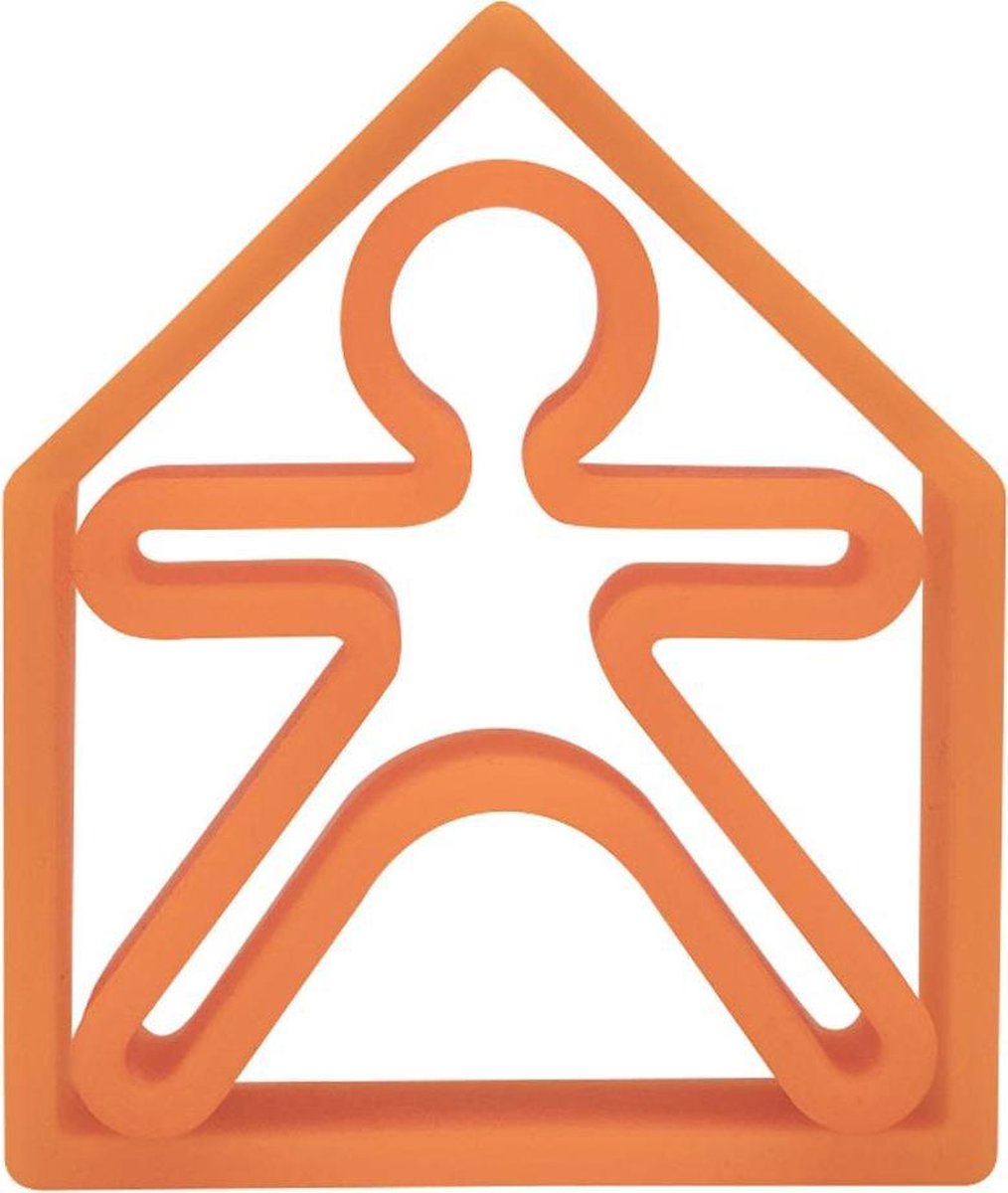 Dëna bijtring - 1 kind + 1 huis - neon oranje