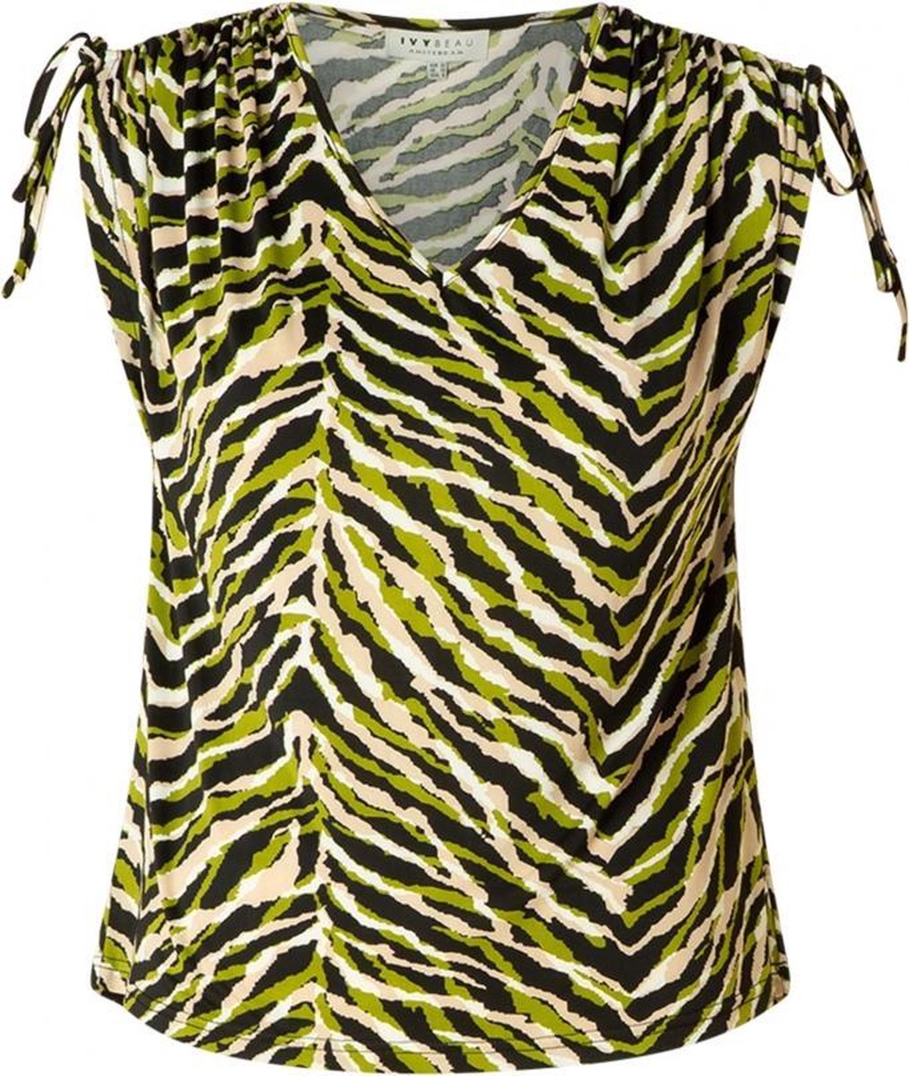 ES&SY Noele T-shirt - Green/Multi-Colour - maat 38