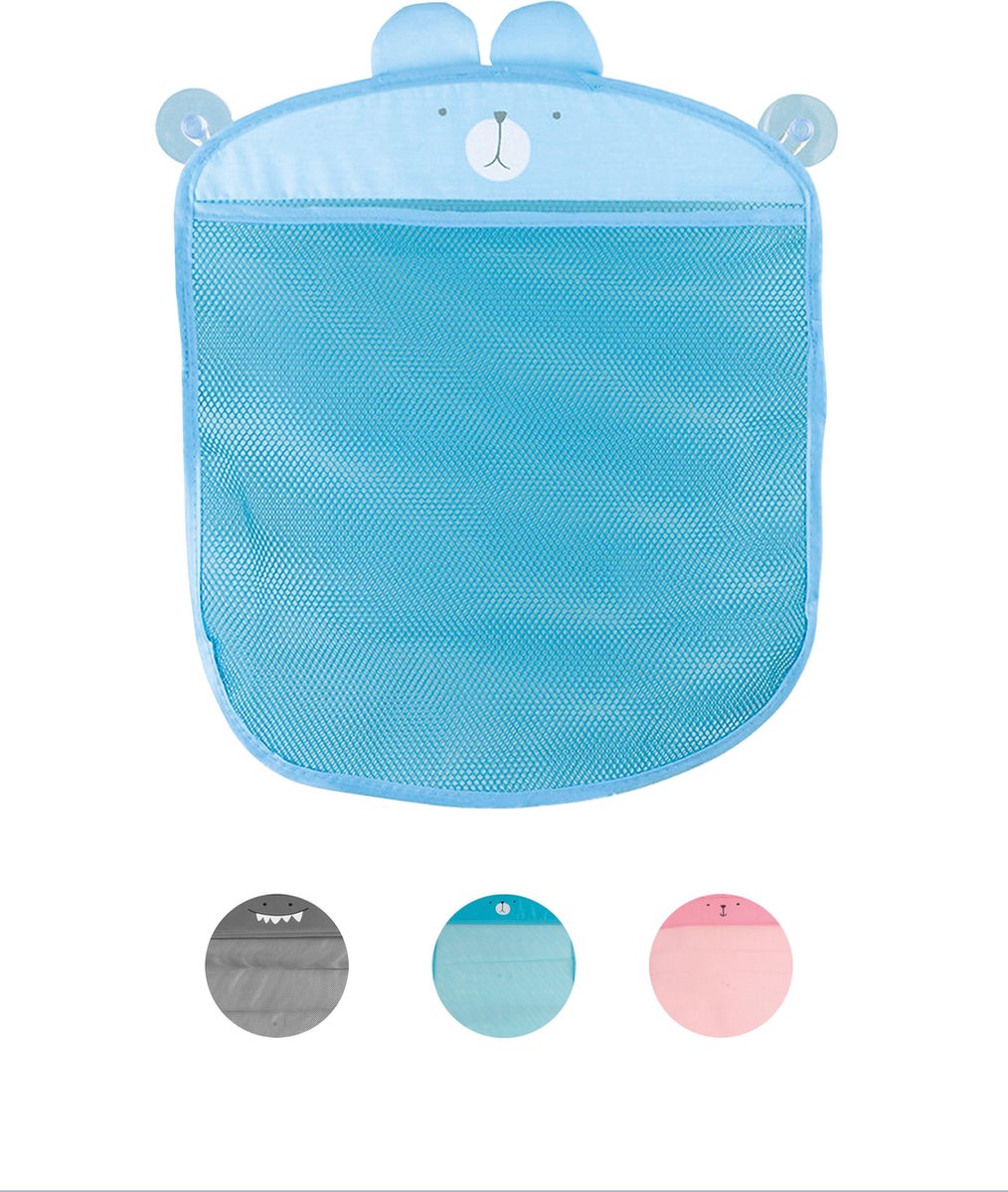 A Tiny Lovely Planet® Badspeelgoed Opbergtas - Ideaal voor elke badkamer - Badspeeltjes - Blauwe beer