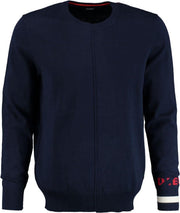 Diesel zachte blauwe slim fit trui katoen - Maat S