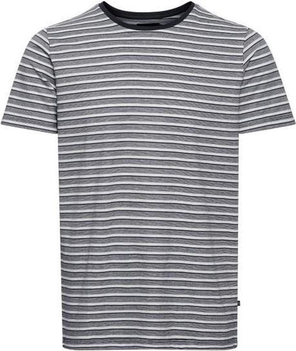 Matinique T-shirt Jermane Streep Navy Blauw (30205254 - 194011)