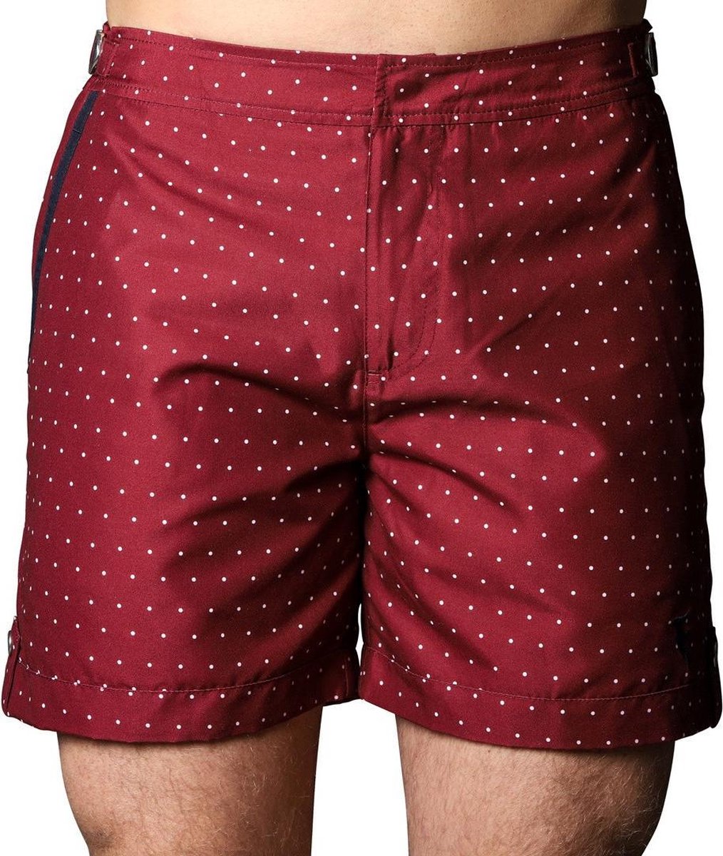 Korte Broek en Zwembroek Heren Sanwin - Rood Tampa Dots - Maat 32 - S/M