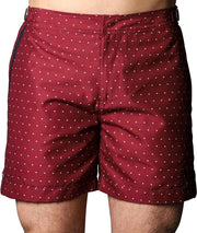 Korte Broek en Zwembroek Heren Sanwin - Rood Tampa Dots - Maat 32 - S/M
