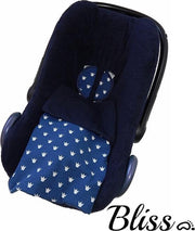 Wallabiezzz - Babydeken - Kroontjes Blauw - 75x90cm