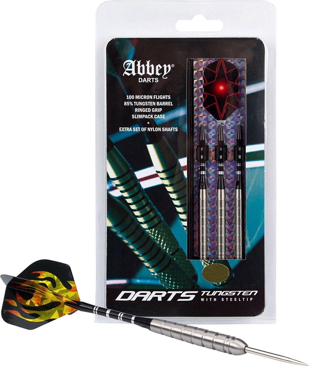 Abbey Darts Darts - 85% Tungsten - Zilver - 26
