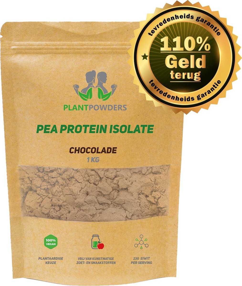 Plantpowders - Plantaardige Eiwitshake - Proteïne Poeder - Eiwitpoeder - Vegan Proteïne Shake - Chocolade - 1000 gram (33 shakes)