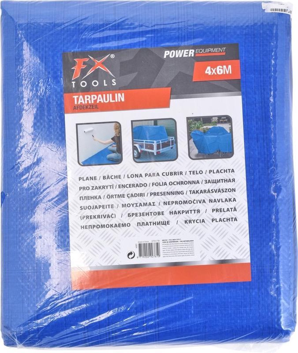 3x Koningsdag/rommelmarkt zeilen 4 x 6 meter - 400 x 600 cm - Beschermzeil - Blauw zeil - Kofferbakmarkt - Koningsdagmarkt