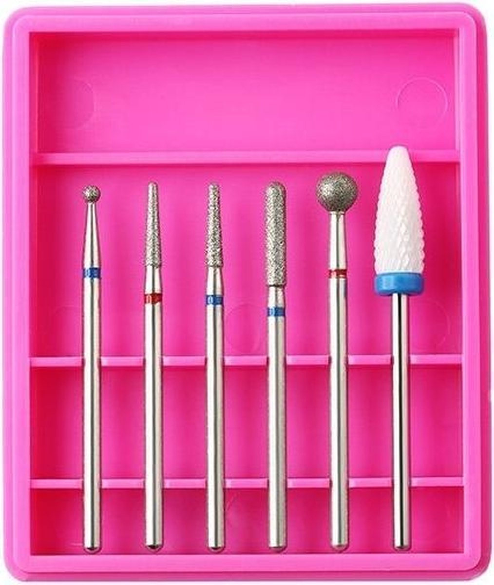 Keramische Frees - Nagel Frees - Keramische nagelboortjes - Pedicure en Manicure - Nagelfrees Bitje - Nagelboortjes - Keramische Nail Boren Set - 6 Stuks (2)