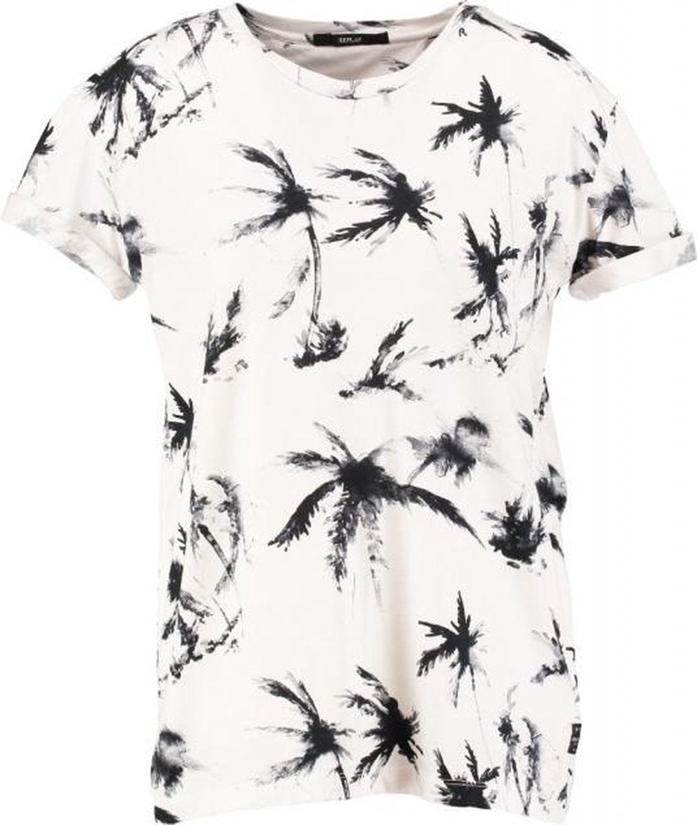Replay stevig wit shirt openvallende rug - Maat XS