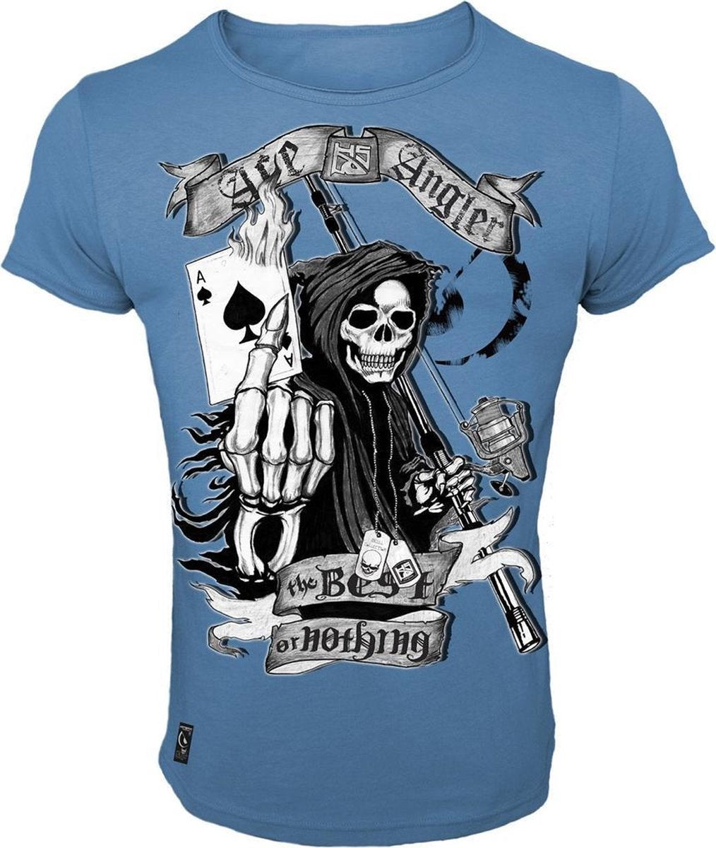 Hotspot Design T-Shirt Ace Angler - Maat M - Blauw