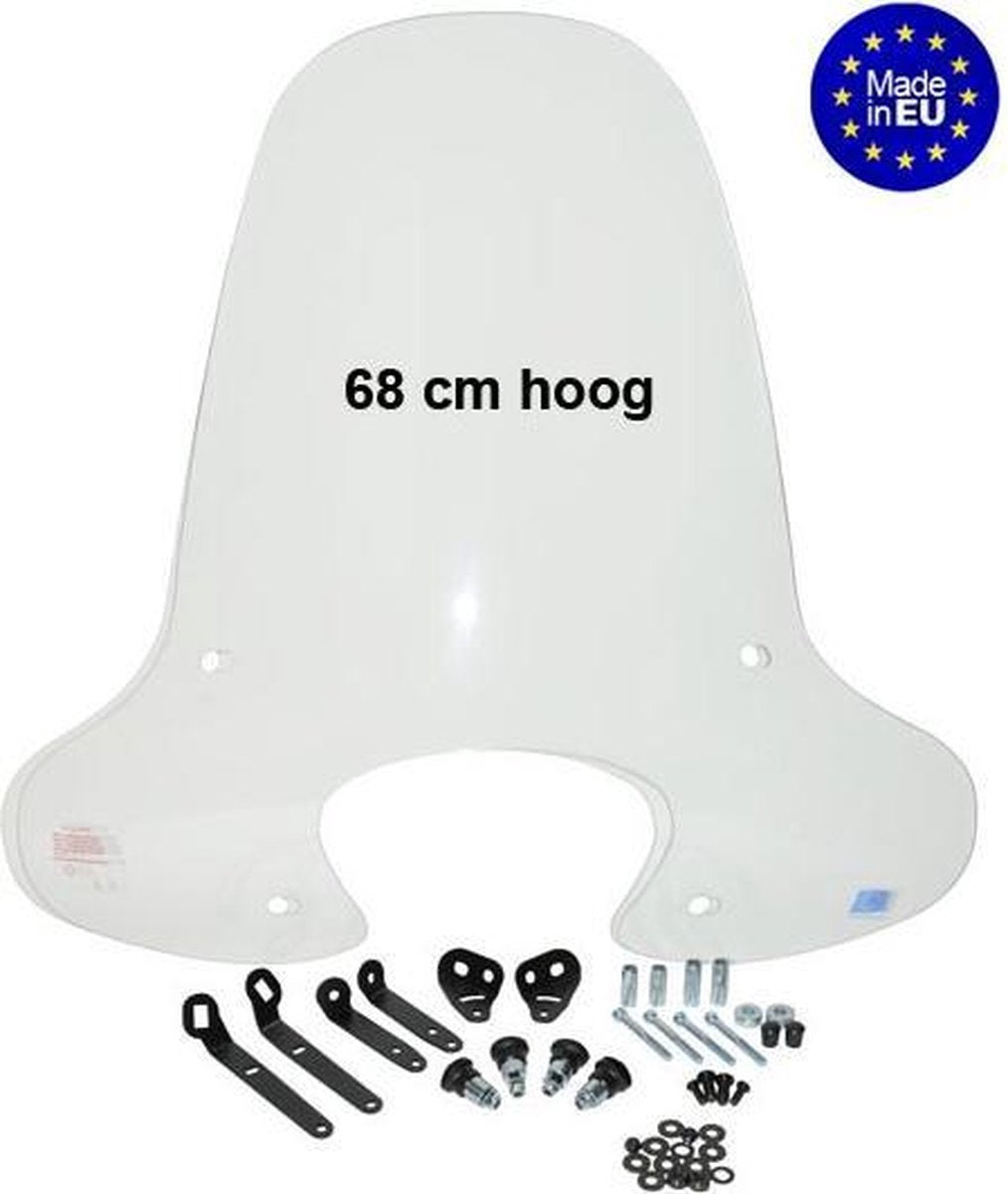 DMP Windscherm 68CM hoog retro scooter AGM GT LX