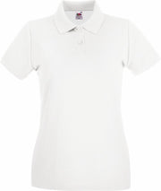 Fruit Of The Loom Vrouwen Dames-Fit Premium Poloshirt Met Korte Mouwen (Wit)