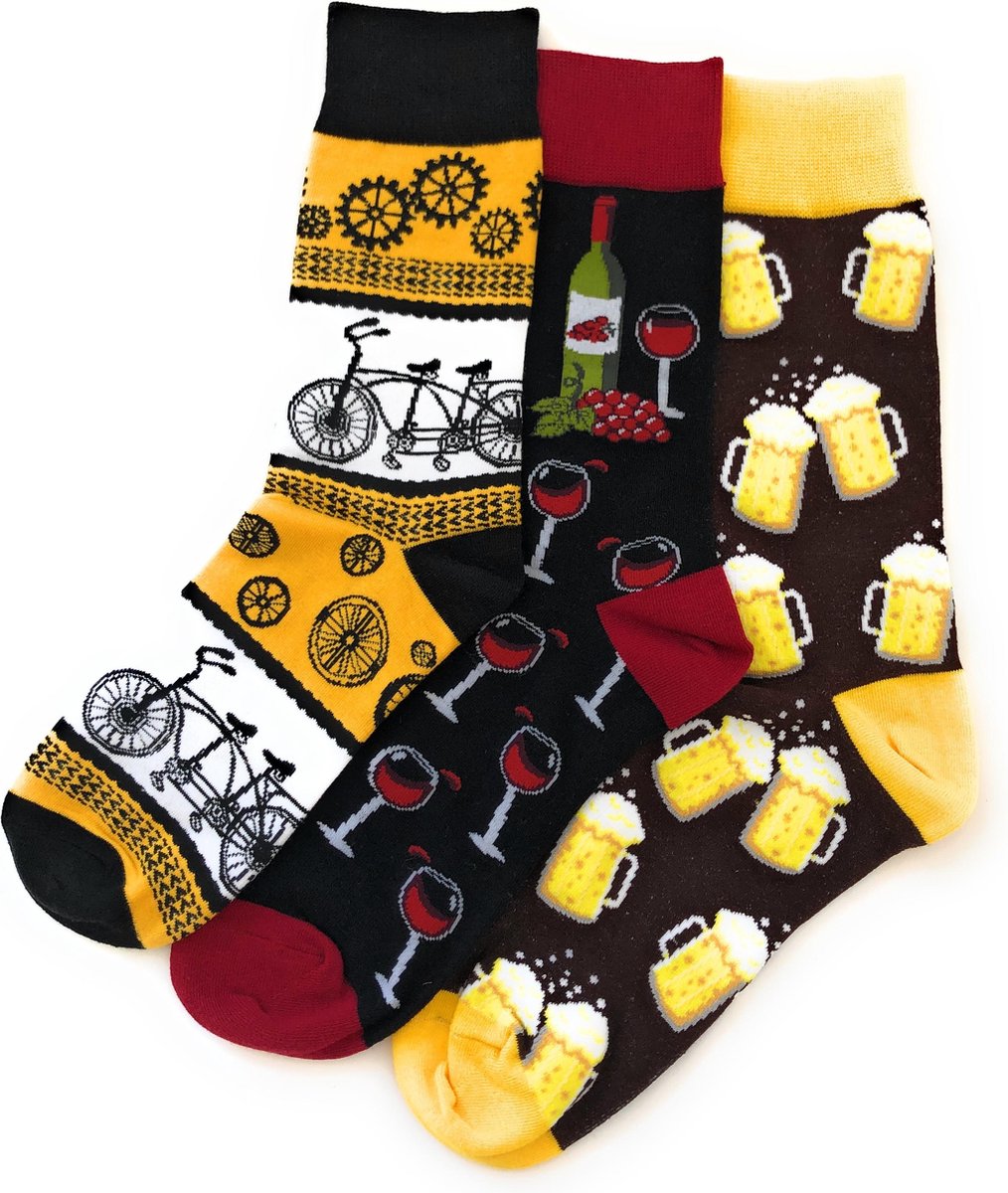Hipperboo® - 3 paar - One Size (38-44) - Le Tour de France - Casual Sokken