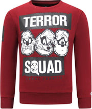 Local Fanatic Heren Sweater met Print - Terror Beagle Boys - Bordeaux - Maten: L