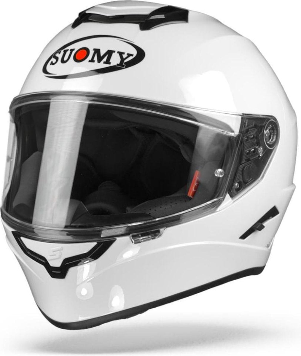 Suomy Stellar Plain Wit Integraalhelm - Motorhelm - Maat M