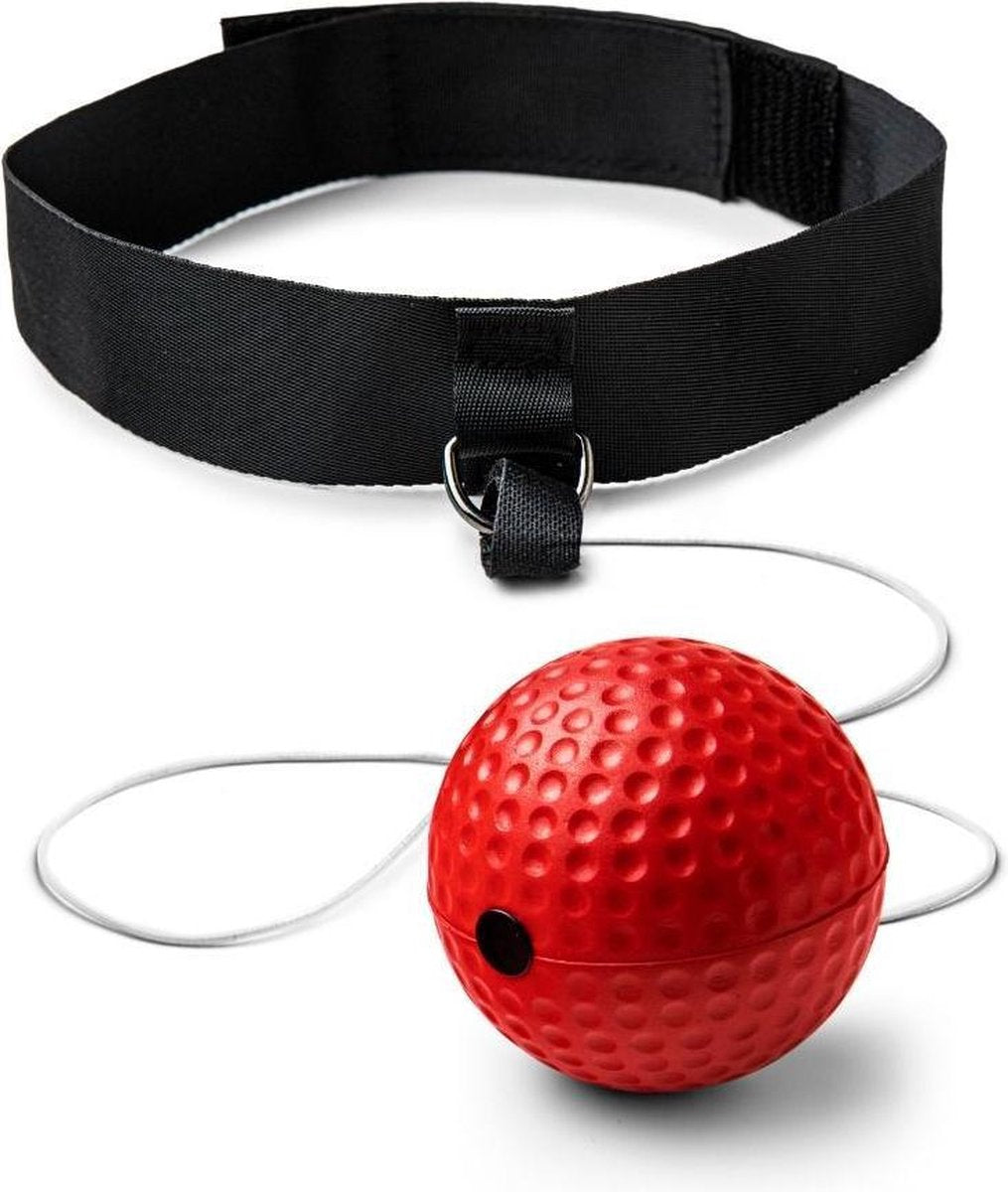 TRAININGS BAND WITH A REFLECTIVE BALL + ADJUSTMENT / TRAININGS BAND MET EEN REFLECTERENDE BAL + AANPASSING / Box Trainer