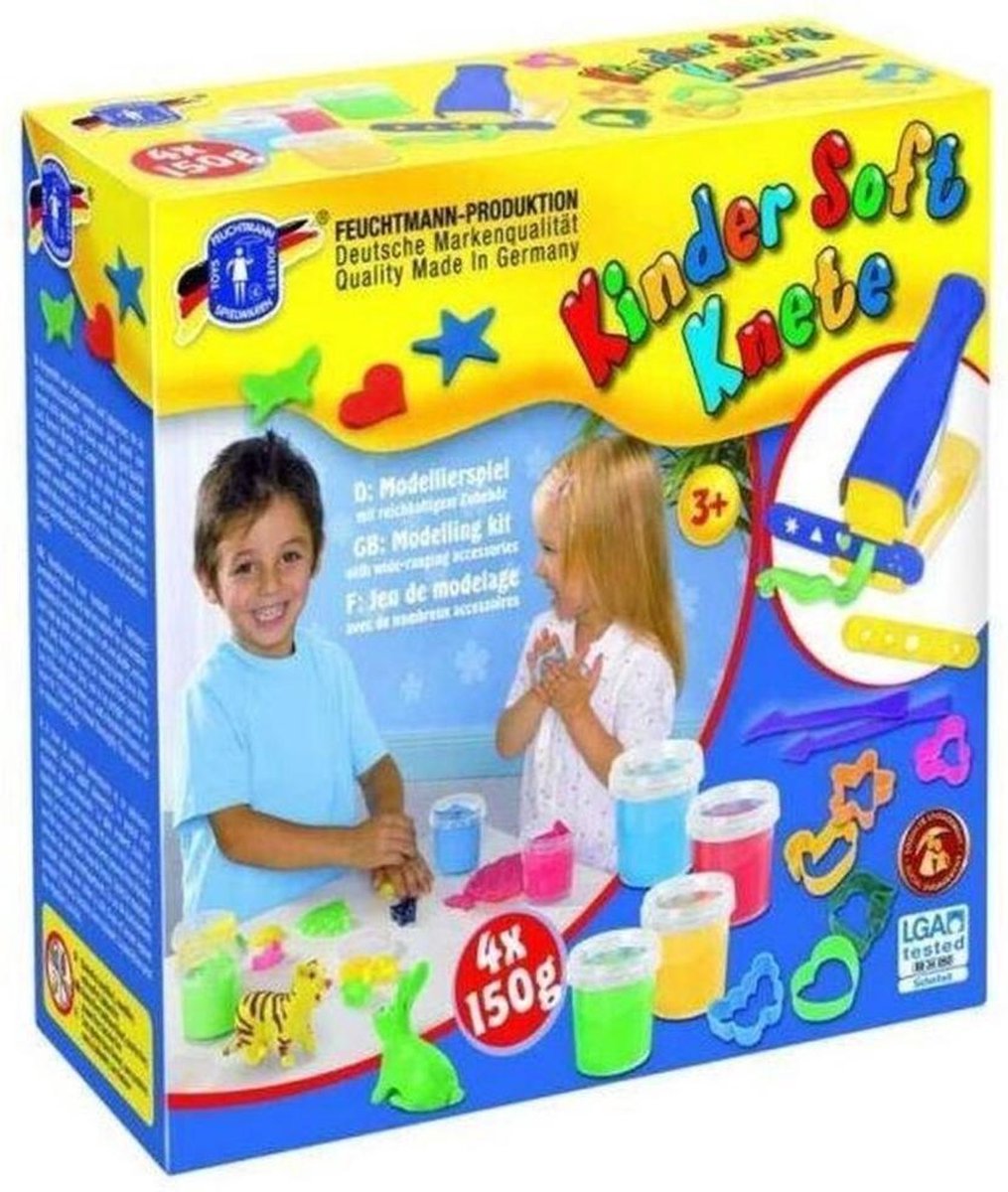 Feuchtmann Kinder Soft Knete Klei Fabriek 4 X 150 Gram