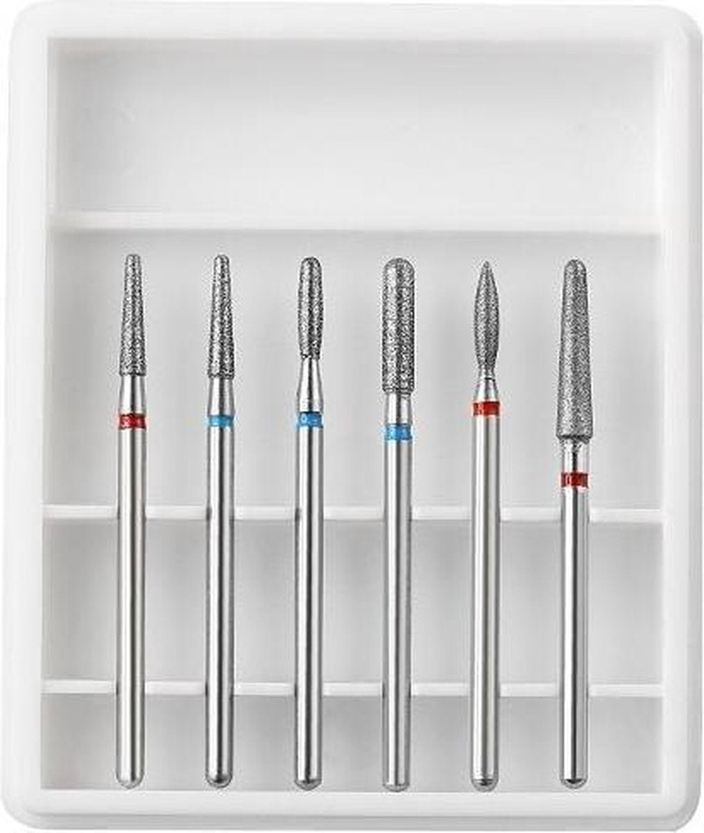 Keramische Frees - Nagel Frees - Keramische nagelboortjes - Pedicure en Manicure - Nagelfrees Bitje - Nagelboortjes - Keramische Nail Boren Set - Wit - 6 Stuks (5)