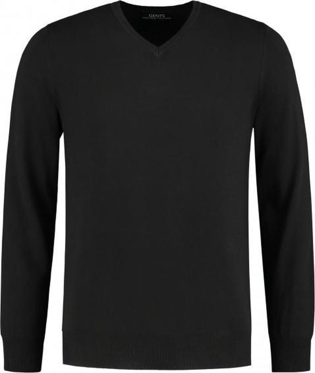 GENTS | Trui Heren V-neck Zwart 0073 Maat S 37/38
