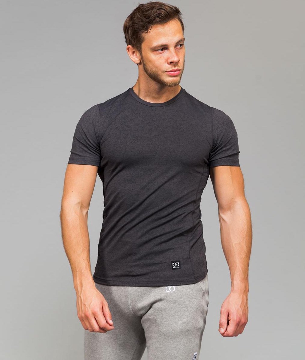 Marrald Black Series Sportshirt | Zwart - S heren fitness crossfit