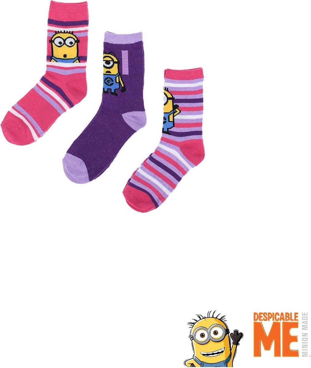 3 paar sokken Minions maat 31-34
