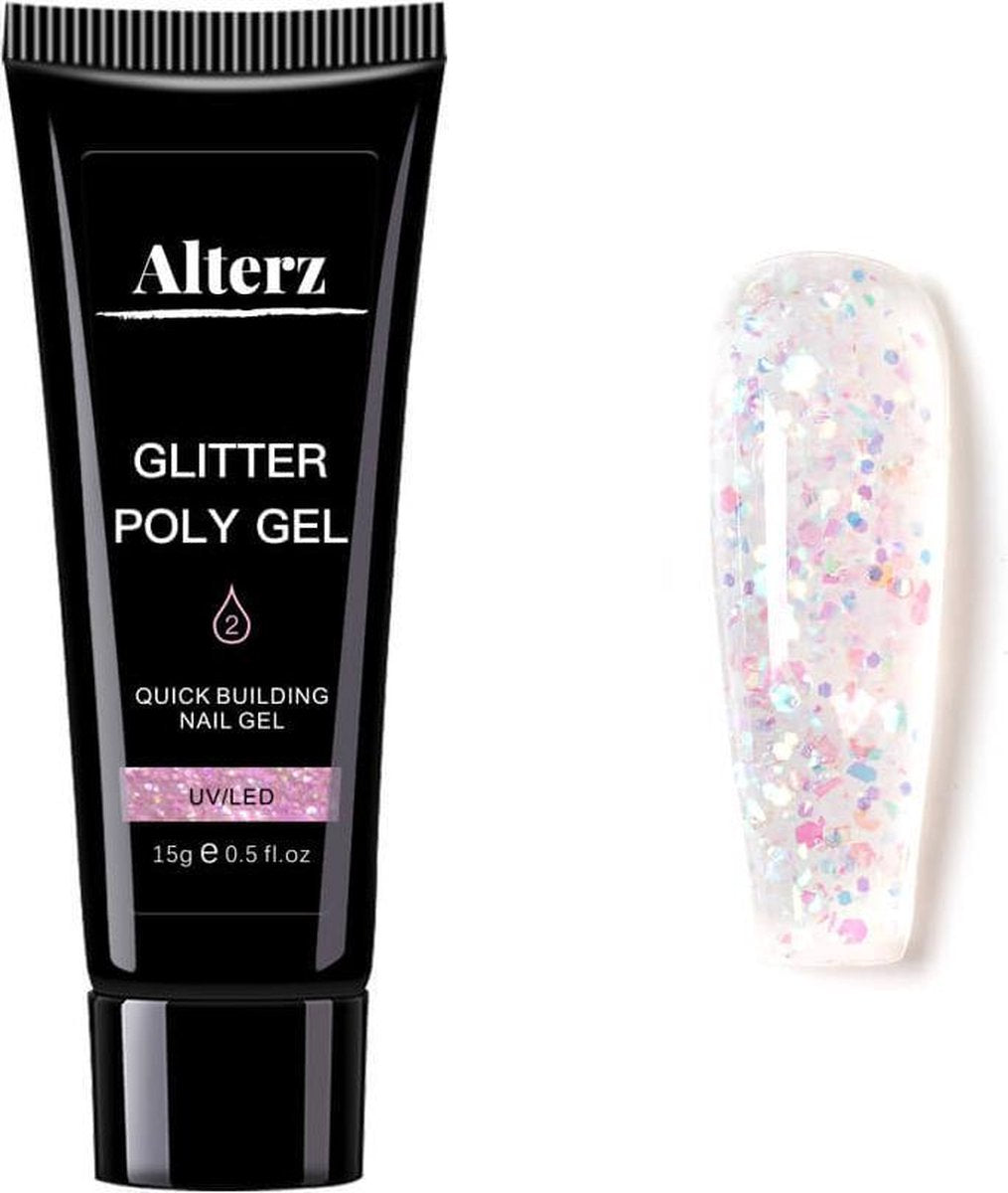 Alterz Polygel Glitter Sparkle - Polygel nagels - Polygel kleuren - Glitter - 15ml