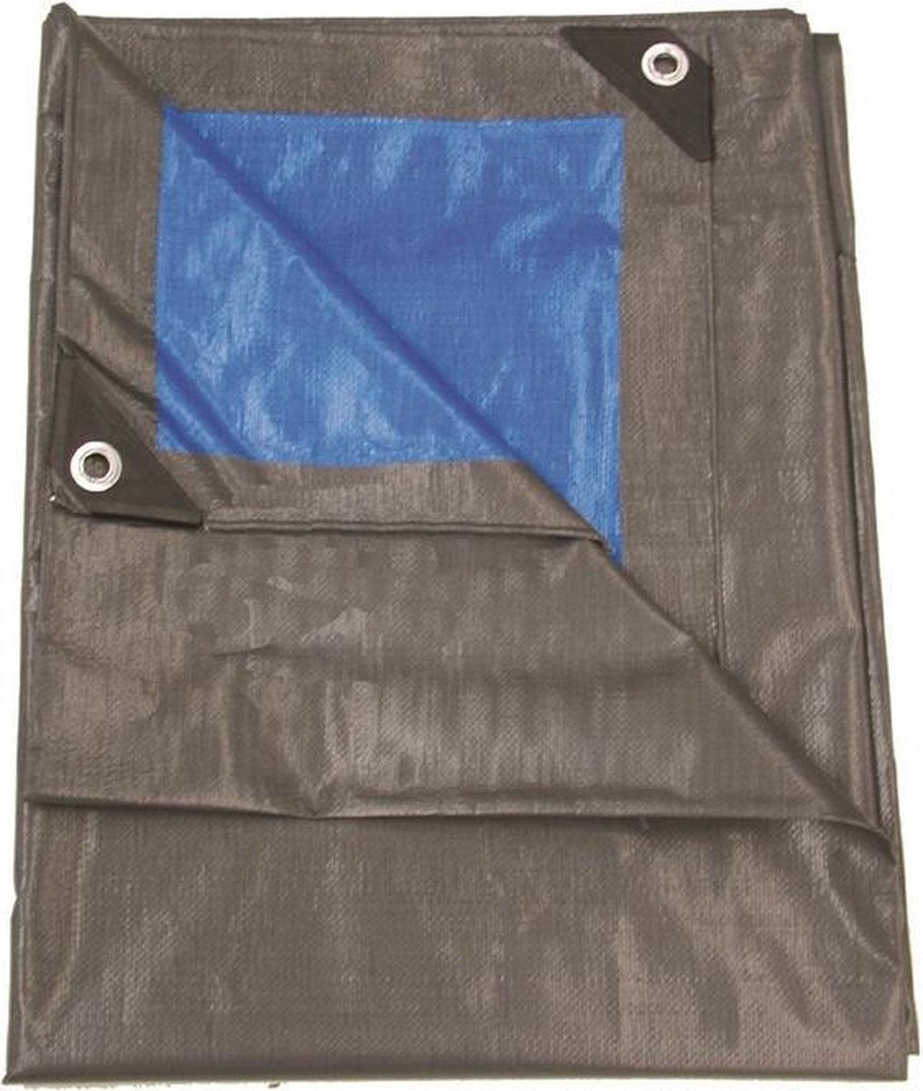 Talen Tools - Dekzeil - 140 gr/m2 - 5 x 8 m - Grijs/Blauw