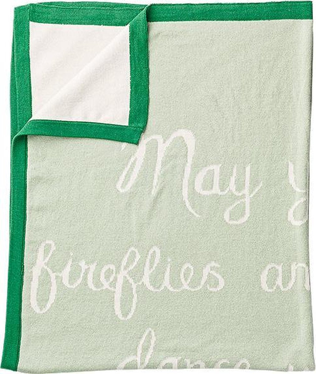 Bloomingville Mini - Baby Dekentje - Katoen - Wit/Mint