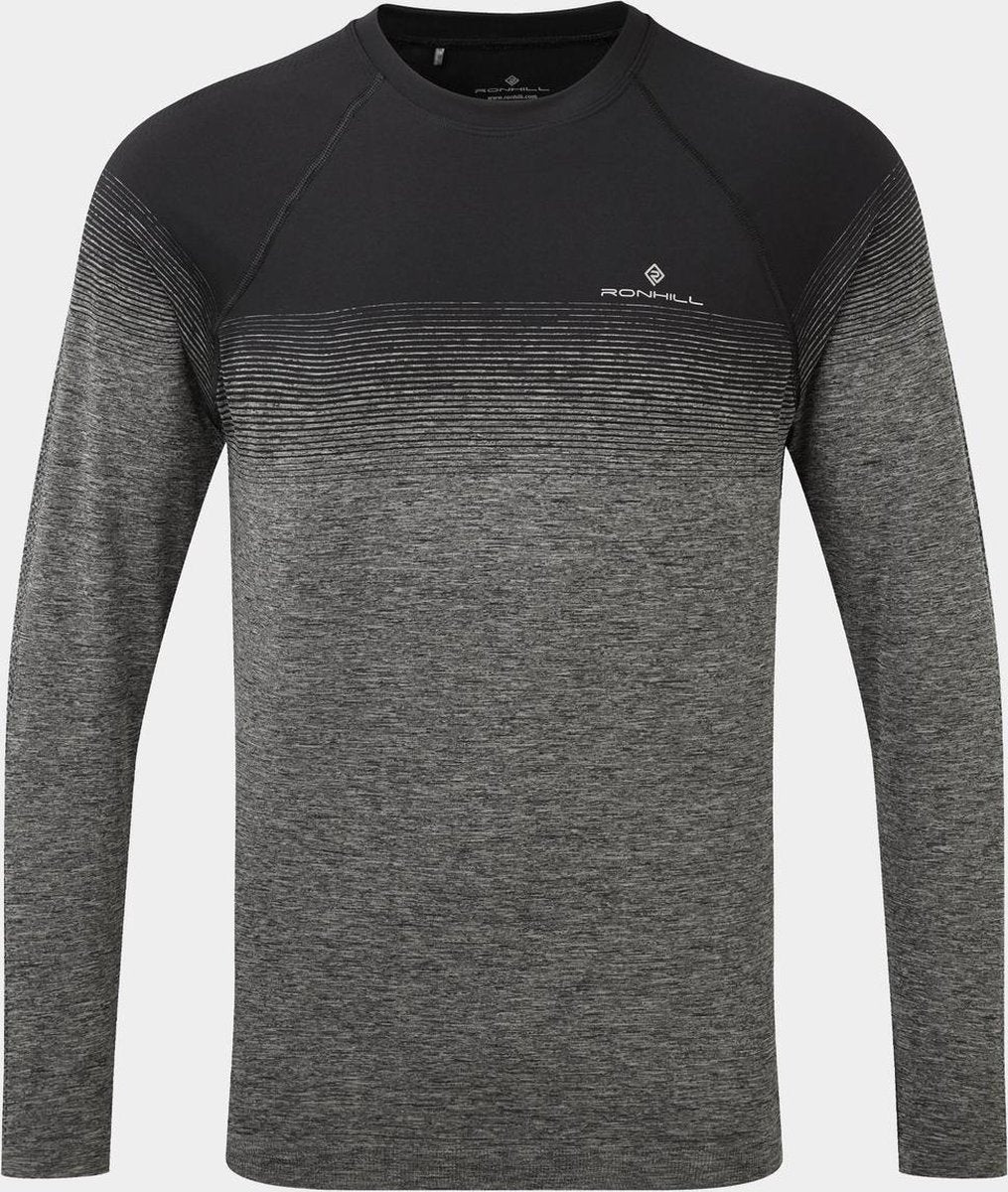 Ron Hill Tech Marathon Long Sleeve T-Shirt Zwart-Grijs Heren