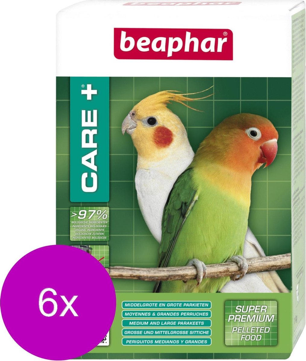 Beaphar Care Plus Gropar Parkietenvoer - Vogelvoer - 6 x 500 g