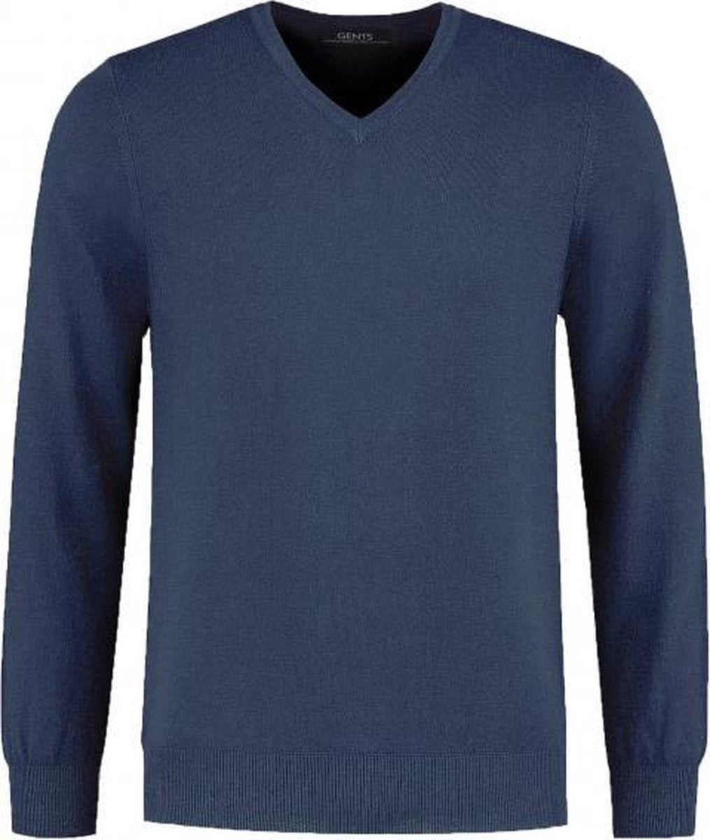 GENTS | Trui Heren V-neck melange navy 0089 Maat L 41/42