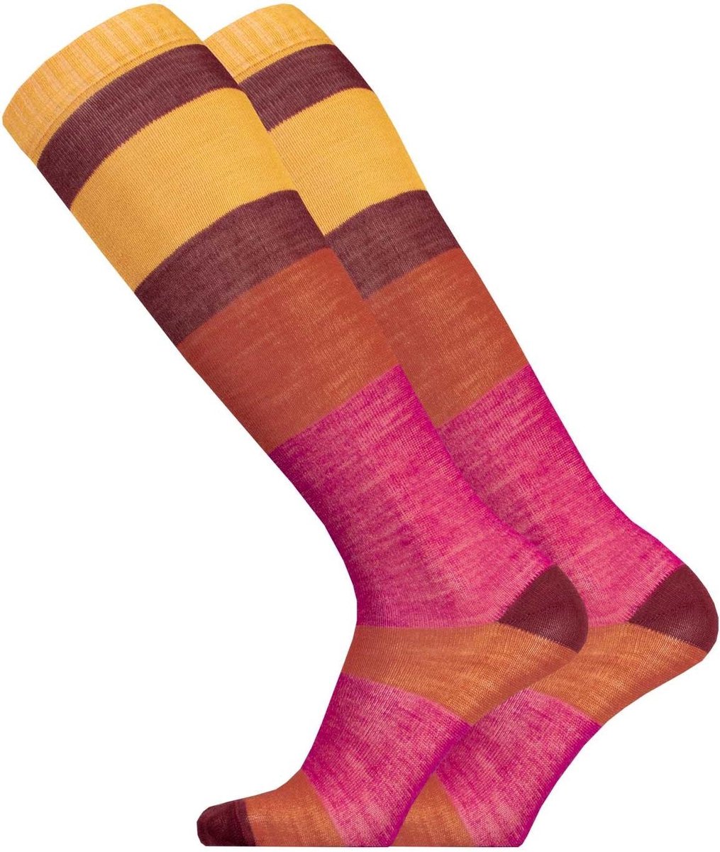 Uphillsport Sokken Kojo Dames Merino Wol Roze/oranje Mt 35-38