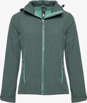 Kjelvik dames softshell jas waterafstotend - Groen - Maat L - Winddicht - Ademend materiaal
