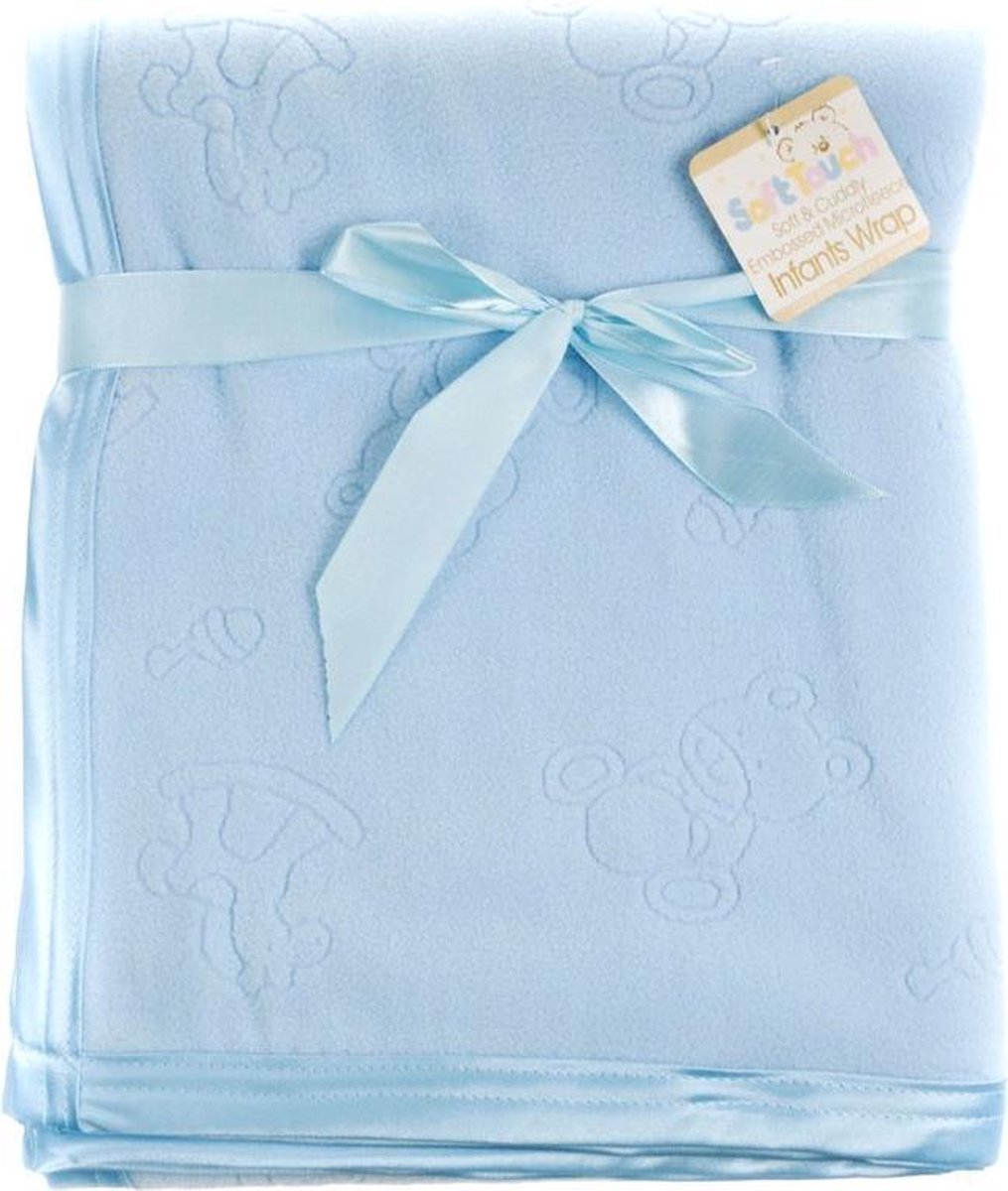 Soft Touch Babydeken Microfleece 100 X 150 Cm Blauw